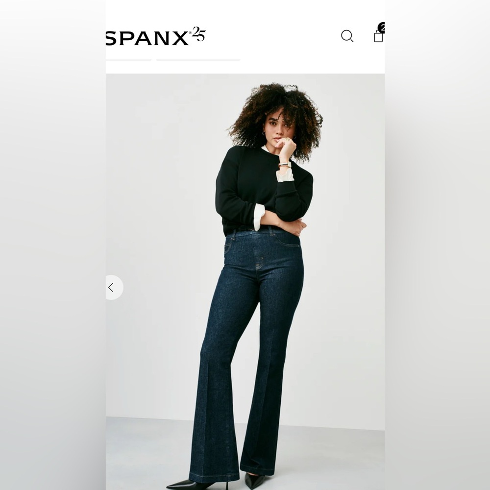 SPANX Indigo Flare Jeans 3X NWT Raw Indigo